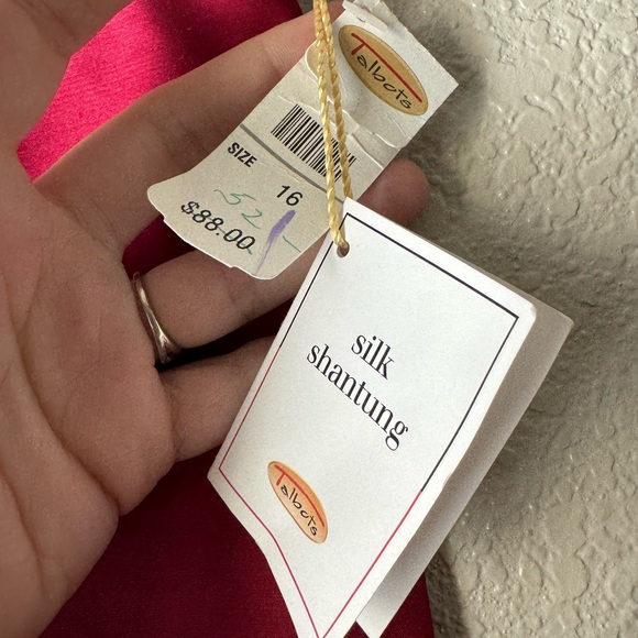 Talbots Pure Silk Red Pants Size 16 NWT - Picture 6 of 11